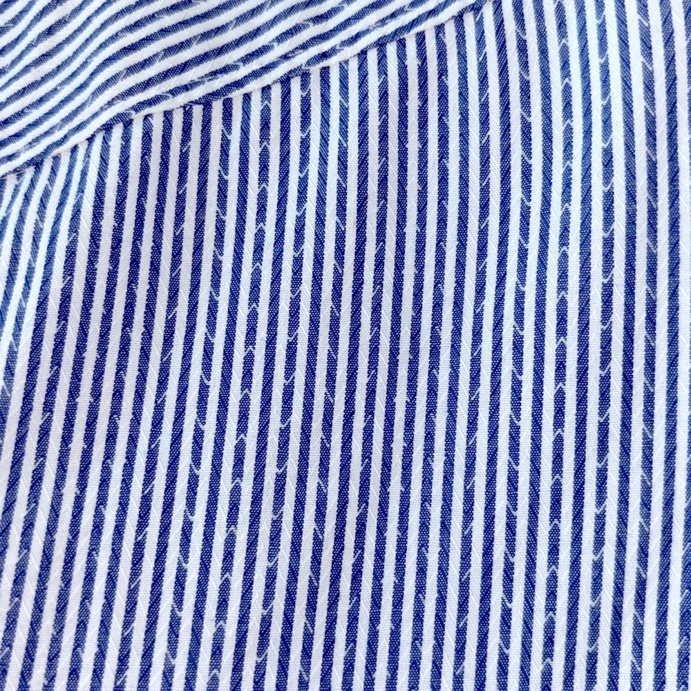 Versace Collection blue & white striped dress shirt. Size 41 - Picture 9 of 9
